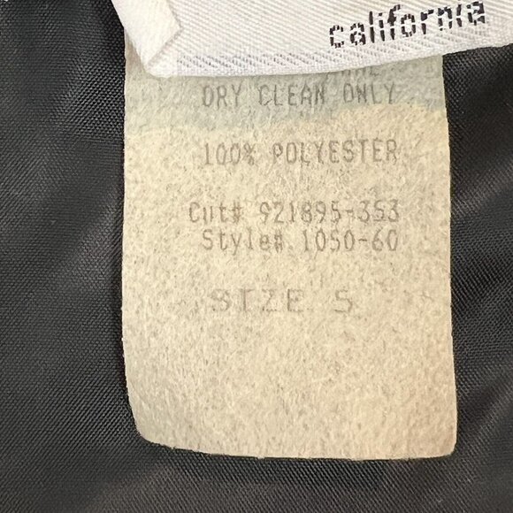 Gothic Chic Black Lace Long Sleeve Dress Size 5 Vintage 80s/90s Lace Up - Picture 8 of 11